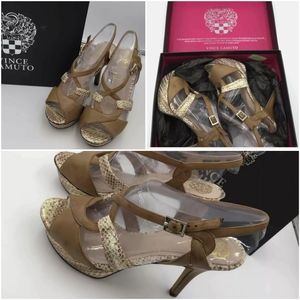 Vince Camuto Padrita High Heel Platform Sandal shoes size 9.5 display model